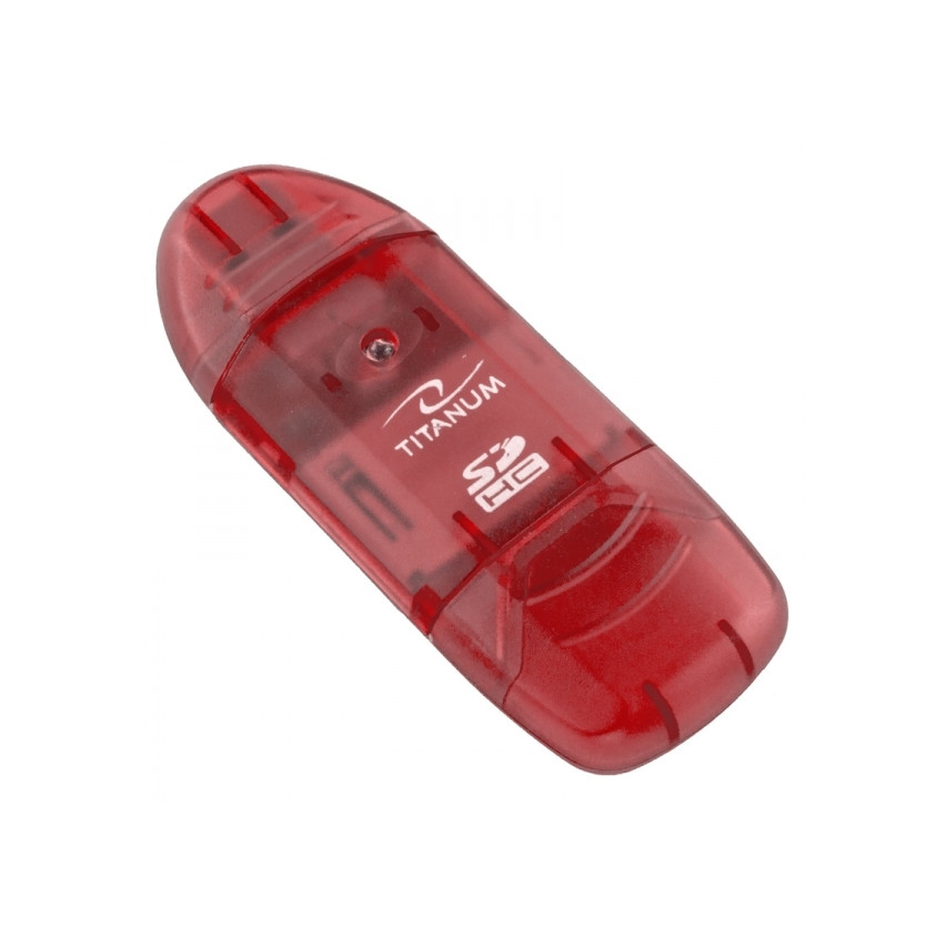 TA101R TITANUM SDHC ČTEČKA KARET ČERVENÁ