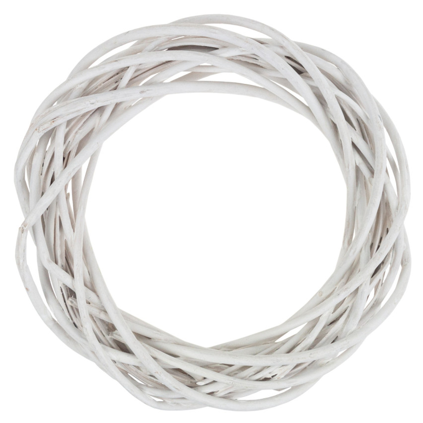 TG36607-1 WEIDEN GIRLANDE WEISS RATTAN 20CM SCHILF DEKOR BASIS FÜR SCHILF