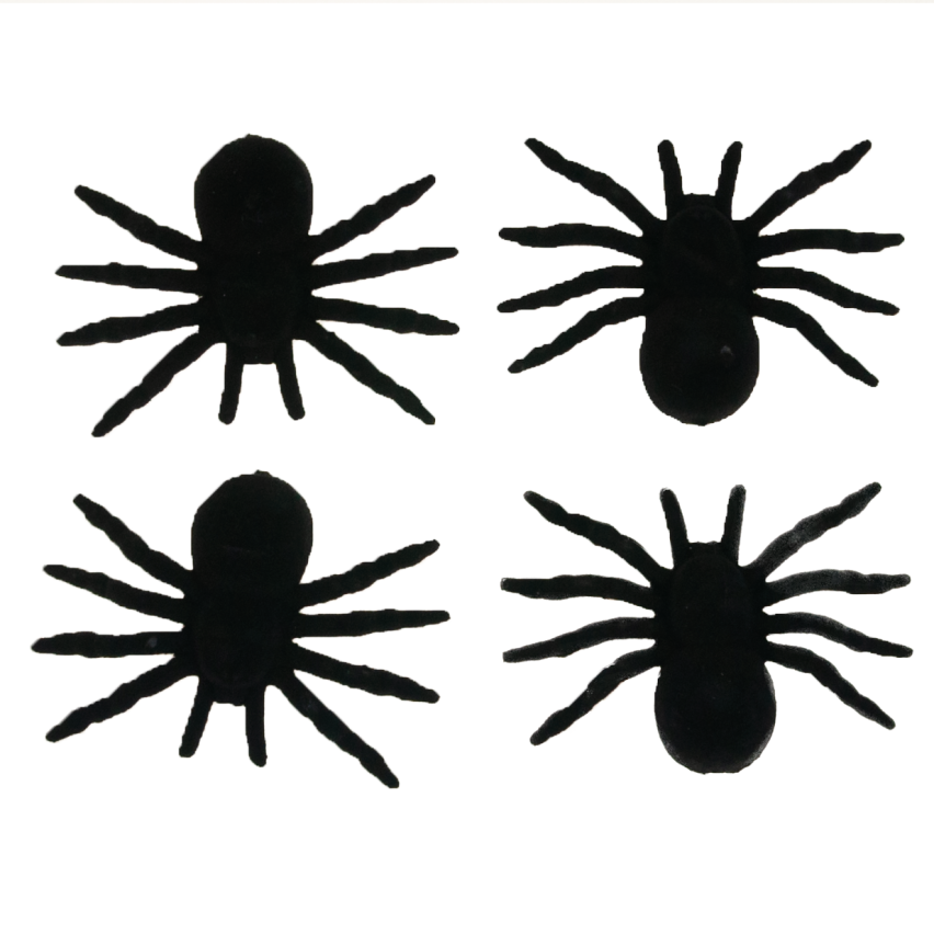 TG44534 HALLOWEEN SPINNEN 4PCS DEKORATION GROSS GRUSELIG