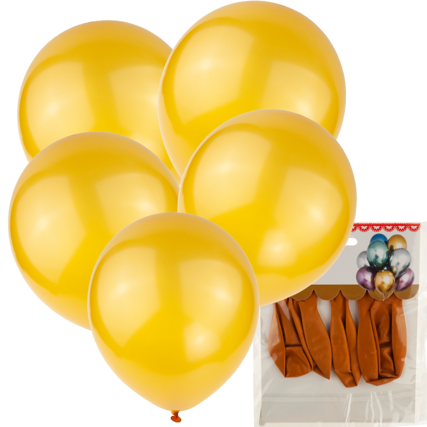 TG53244Z METALLISCHE LUFTBALLONS 5PCS GOLD CHROM METALLISCH GEBURTSTAG HOCHZEIT PARTY