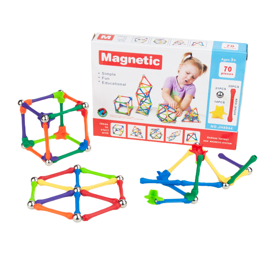 TG59932 MAGNETICKÉ STAVEBNICE VZDĚLÁVACÍ 70 EL. PUZZLE