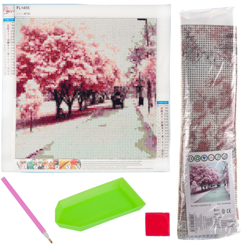 TG64203-10 DIAMOND EMBROider Diamond Painting Diamond Mosaic PARK OF TREES ALEY 5D