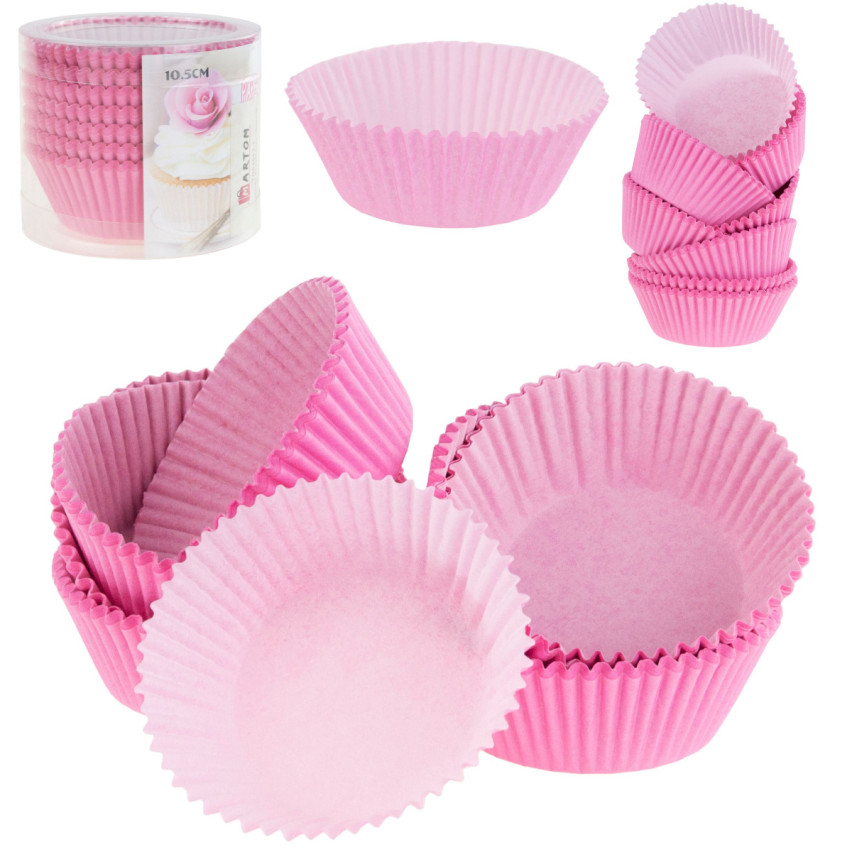 TG64643-1 CUPCAKE-FORMEN 150 STÜCK ROSA PAPIER-MUFFINFORMEN 7CM