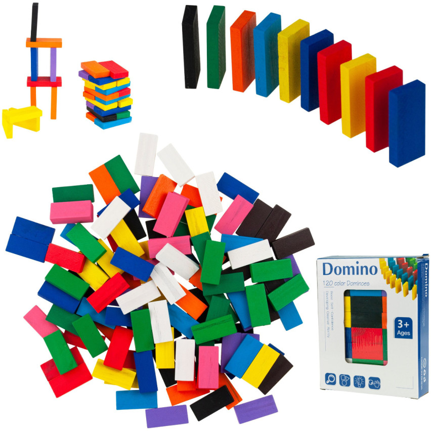 TG67014 DOMINO DŘEVĚNÉ KOSTKY VELKÉ PUZZLE 120 EL.