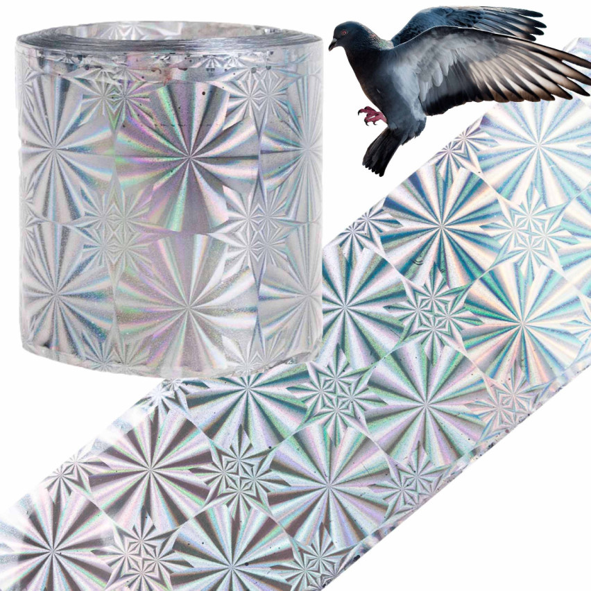 TG71384 VOGELABWEHRBAND HOLOGRAPHISCHES VOGELABWEHRBAND FÜR TAUBEN RABEN 45M