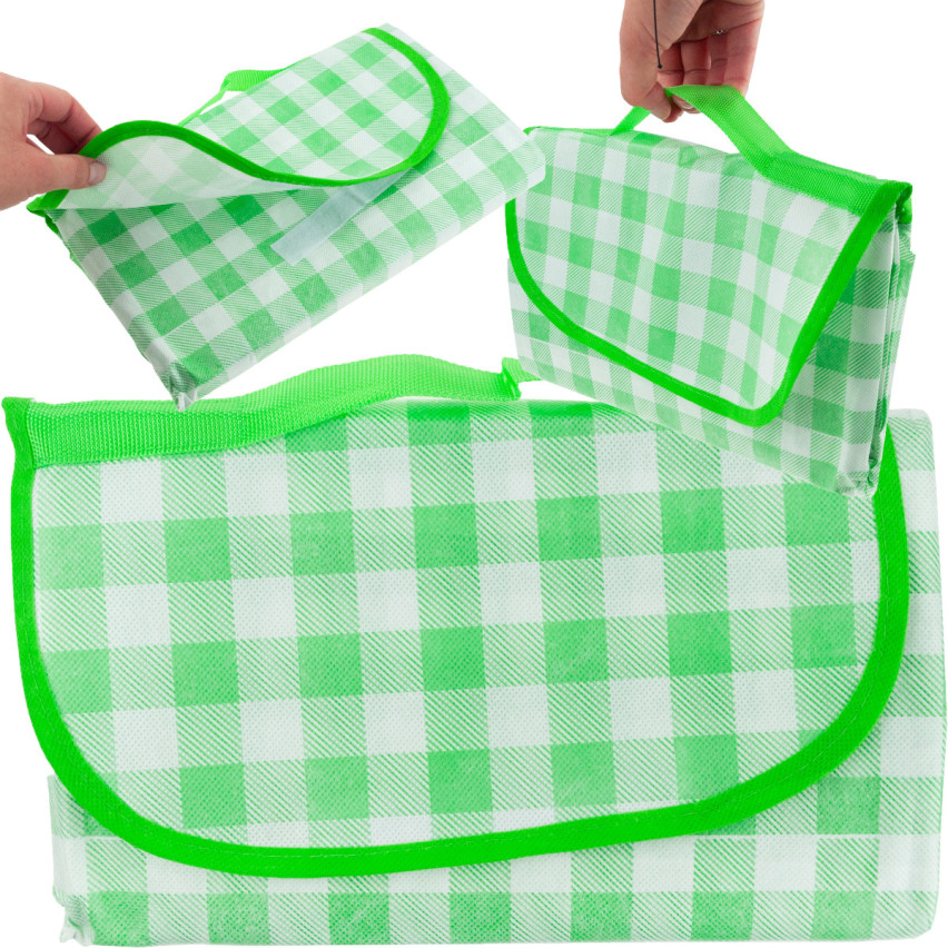 TG71411-2 GROSSE PICKNICK-REISESTRANDDECKE WASSERDICHTE MATTE GRÜN