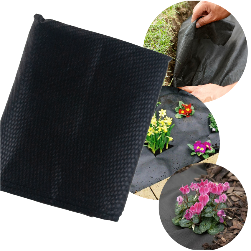 TG77643 Agro-Textil gegen Unkraut, Agro-Textil 1,6x2,9m, schwarz gegen Unkraut 4,64m2
