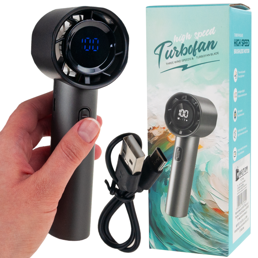 TG77646 VENTILATOR WINDMÜHLE MINI HANDVENTILATOR REISE STRANDVENTILATOR