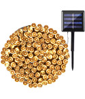 TG63192-2 SOLAR CHANDLER LAMPE 100 LED 10m GIRLANDS WEISS 8 FUNKTIONEN