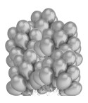 TG53243-3 SILBER GRAU LUFTBALLONS 100 STÜCK SET METALLISCH GEBURTSTAG HOCHZEIT LATEX LUFTBALLONS
