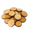 CV34574 HOLZSCHEIBEN NATUR DEKORATION IN EINER TASCHE DIY HANDWERK