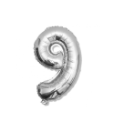 TG48096-9-S BALLONSTELLE 106CM "9" GEBURTSTAGSSILBER
