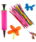 TG48098 20 STK. MODELLIERBALLONS MIT PUMPE BUNT