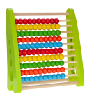 TG50058 Holz-Zählrad für Kinder 100 bunte Perlen