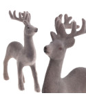 TG56927-10 flocked plastic reindeer