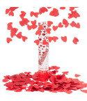 TG60121 CONFETTI TUBA SHOOTING RED HEARTS für eine Hochzeit zum Valentinstag