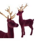TG61448-10 VELOURS-RENTIER RENTIER DEKORATIVES GESCHENK FÜR WEIHNACHTSDEKORATIONEN