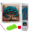 TG64203-14 DIAMANT EMBROiderie Diamant Malerei Diamant Baum Mosaik BLAU 5D