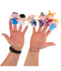 TG64628 PLÜSCH-FINGERPUPPEN 6TLG. FAMILIENTHEATER-FINGERPUPPEN-SET