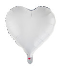 TG66235-1 FOLIENBALLON HERZ WEISS FÜR HELIUM VALENTINSTAG