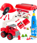 TG71069 KLEINER FEUERWEHRMANN SET KLEINER FEUERWEHRMANN FAHRZEUGE AUTOS LKW ZUBEHÖR HELM 4-IN-1