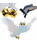 TG71382 TAUBENABWEHR STARLING VÖGEL REFLEKTIERENDE EULE IM FLUG HOLOGRAMM GLOCKEN
