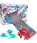 TG72958 FAMILIE ARCADE-SPIEL MINI CURLING MATTE + 6 FLUGZEUGE RENNEN
