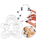 Keksausstecher, zum Ausstechen von Lebkuchen, Plätzchenmann, 5er Set.